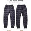 imageFlygo Womens Packable Winter Warm Snow Pants Utility Compression Down Pant TrousersBlack
