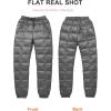 imageFlygo Womens Packable Winter Warm Snow Pants Utility Compression Down Pant TrousersGrey
