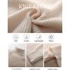 imageFlygo Womens Turtleneck Sweater Long Sleeve Oversized Sweaters Chunky Knit Tunic Pullover Sweater Trendy Fall Outfits