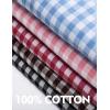 imageFlygo Womens Wide Leg Gingham Capri Pants Cotton Elastic Waisted Plaid Palazzo Bottoms Flowy Trousers with PocketsRed