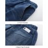 imageFlygo Womens Wide Leg Jeans Elastic Waist Drawstring Baggy Jeans Y2K Boyfriend Jeans Loose Denim PantsBlue