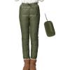 imageFlygo Womens Packable Winter Warm Snow Pants Utility Compression Down Pant TrousersArmy Green