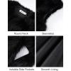imageFlygo Faux Fur Vest Women Sleeveless Faux Fur Jacket Furry Open Front Cardigan Top Fluffy Winter Vest OuterwearBlack