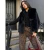 imageFlygo Faux Fur Vest Women Sleeveless Faux Fur Jacket Furry Open Front Cardigan Top Fluffy Winter Vest OuterwearBlack