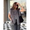 imageFlygo Faux Fur Vest Women Sleeveless Faux Fur Jacket Furry Open Front Cardigan Top Fluffy Winter Vest OuterwearTaupe