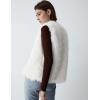 imageFlygo Faux Fur Vest Women Sleeveless Faux Fur Jacket Furry Open Front Cardigan Top Fluffy Winter Vest OuterwearWhite
