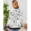 imageFlygo Cat Sweaters for Women Oversized Chunky Button Down Knit 2025 Fall Cardigan Cute Cartoon Sweater Kawaii ClothesBlack