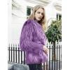 imageFlygo Faux Fur Coat Women Faux Fur Jacket Fluffy Open Front Cardigan Shaggy Short Coat Fall Winter JacketPurpleL