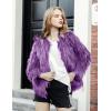 imageFlygo Faux Fur Coat Women Faux Fur Jacket Fluffy Open Front Cardigan Shaggy Short Coat Fall Winter JacketPurpleL