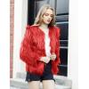 imageFlygo Faux Fur Coat Women Faux Fur Jacket Fluffy Open Front Cardigan Shaggy Short Coat Fall Winter JacketRedS