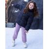 imageFlygo Girls Boys Fleece Joggers Sweatpants Sherpa Lined Winter Warm Elastic Waist Jogger Pants with PocketsPurple