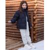 imageFlygo Girls Boys Fleece Joggers Sweatpants Sherpa Lined Winter Warm Elastic Waist Jogger Pants with PocketsWhiteheather