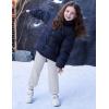 imageFlygo Girls Boys Fleece Joggers Sweatpants Sherpa Lined Winter Warm Elastic Waist Jogger Pants with PocketsWhiteheather