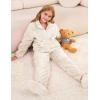 imageFlygo Girls Boys Fuzzy Pants Set Fleece Sweatsuit Flannel Fluffy 14 Zip Sweatshirt Pants Sets 2 Piece Outfits 514YearsBeige