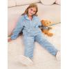 imageFlygo Girls Boys Fuzzy Pants Set Fleece Sweatsuit Flannel Fluffy 14 Zip Sweatshirt Pants Sets 2 Piece Outfits 514YearsBlue