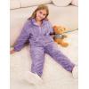 imageFlygo Girls Boys Fuzzy Pants Set Fleece Sweatsuit Flannel Fluffy 14 Zip Sweatshirt Pants Sets 2 Piece Outfits 514YearsPurple