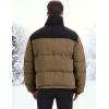 imageFlygo Men Puffer Jacket Winter Coats Water Resistant Long Sleeve Zip Up Lightweight Quilted Down JacketsDarkKhakiXLarge