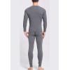 imageFlygo Men Thermal Underwear Set Ultra Soft Long Johns Set Base Layer Tops and BottomsDark Hemp Grayround Neck