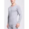 imageFlygo Men Thermal Underwear Set Ultra Soft Long Johns Set Base Layer Tops and BottomsLight Hemp Grayround Neck