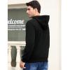 imageFlygo Mens Active Hoodies Fleece Lined Hoodie Lightweight Casual Athletic Workout Long Sleeve Hooded SweatshirtBlack