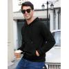 imageFlygo Mens Active Hoodies Fleece Lined Hoodie Lightweight Casual Athletic Workout Long Sleeve Hooded SweatshirtBlack