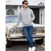 imageFlygo Mens Active Hoodies Fleece Lined Hoodie Lightweight Casual Athletic Workout Long Sleeve Hooded SweatshirtGrey