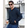 imageFlygo Mens Active Hoodies Fleece Lined Hoodie Lightweight Casual Athletic Workout Long Sleeve Hooded SweatshirtNavy