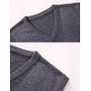 imageFlygo Mens Basic Slim Fit VNeck Pullover Sweater Vest Wool Blend Knit VestNavy