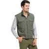 imageFlygo Mens Casual Lightweight Quick Dry Outdoor Work Photography Fishing Travel Vest with PocketsArmy Green