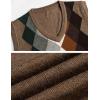 imageFlygo Mens Casual VNeck Argyle Knitted Pullover Sweater Vest Knitwear WaistcoatNavy