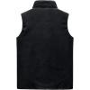 imageFlygo Mens Full Zip Fleece Sherpa Lined Vest Outdoor Warm Waistcoat Sleeveless JacketBlack