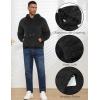 imageFlygo Mens Fuzzy Hoodie Sherpa Pullover Hoodies Casual Long Sleeve Hooded Sweatshirt Warm Fall Winter Fluffy SweaterBlack