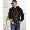 imageFlygo Mens Fuzzy Hoodie Sherpa Pullover Hoodies Casual Long Sleeve Hooded Sweatshirt Warm Fall Winter Fluffy SweaterBlack