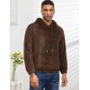 imageFlygo Mens Fuzzy Hoodie Sherpa Pullover Hoodies Casual Long Sleeve Hooded Sweatshirt Warm Fall Winter Fluffy SweaterBrown