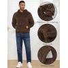 imageFlygo Mens Fuzzy Hoodie Sherpa Pullover Hoodies Casual Long Sleeve Hooded Sweatshirt Warm Fall Winter Fluffy SweaterBrown