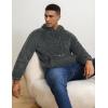 imageFlygo Mens Fuzzy Hoodie Sherpa Pullover Hoodies Casual Long Sleeve Hooded Sweatshirt Warm Fall Winter Fluffy SweaterGrey