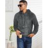 imageFlygo Mens Fuzzy Hoodie Sherpa Pullover Hoodies Casual Long Sleeve Hooded Sweatshirt Warm Fall Winter Fluffy SweaterGrey
