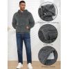 imageFlygo Mens Fuzzy Hoodie Sherpa Pullover Hoodies Casual Long Sleeve Hooded Sweatshirt Warm Fall Winter Fluffy SweaterGrey