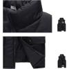 imageFlygo Mens Lightweight Warm Quilted Cotton Padded Puffer Down Vest Waistcoat Jacket with PocketsBlack