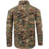 imageFlygo Mens Mens Tactical Camouflage Hooded Outdoor Fleece Coat Softshell Jacket Jungle Digital camo Small