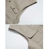 imageFlygo Mens MultiPockets Cotton Lightweight Safari Fishing Photo Outdoor Work Utility VestKhaki