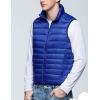 imageFlygo Mens Outdoor Lightweight Packable Puffer Vest Sleeveless Casual Work Down VestsRoyal Blue
