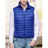 imageFlygo Mens Outdoor Lightweight Packable Puffer Vest Sleeveless Casual Work Down VestsRoyal Blue
