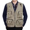 imageFlygo Mens Outdoor Work Utility Fishing Hunting Photography Travel Vest with Multiple Pockets Medium Beige