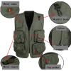 imageFlygo Mens Outdoor Work Utility Fishing Hunting Photography Travel Vest with Multiple Pockets Small Army Green