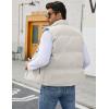 imageFlygo Mens Puffer Vest Winter Padded Vests Lightweight Stand Collar Sleeveless Jacket OuterwearLightKhakiXXL