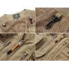 imageFlygo Mens Quick Dry Fishing Hunting Photograghy Journalist Outdoor Mesh Vest JacketKhaki