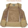 imageFlygo Mens Quick Dry Fishing Hunting Photograghy Journalist Outdoor Mesh Vest JacketKhaki