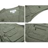 imageFlygo Mens Summer Casual Fishing Photography Vest MultiPocket Outdoor Waistcoat Jacket Small Light Grey