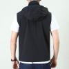 imageFlygo Mens Utility Casual Hooded Outdoor Work Fishing Travel Photo Vest Jacket with PocketsBlack